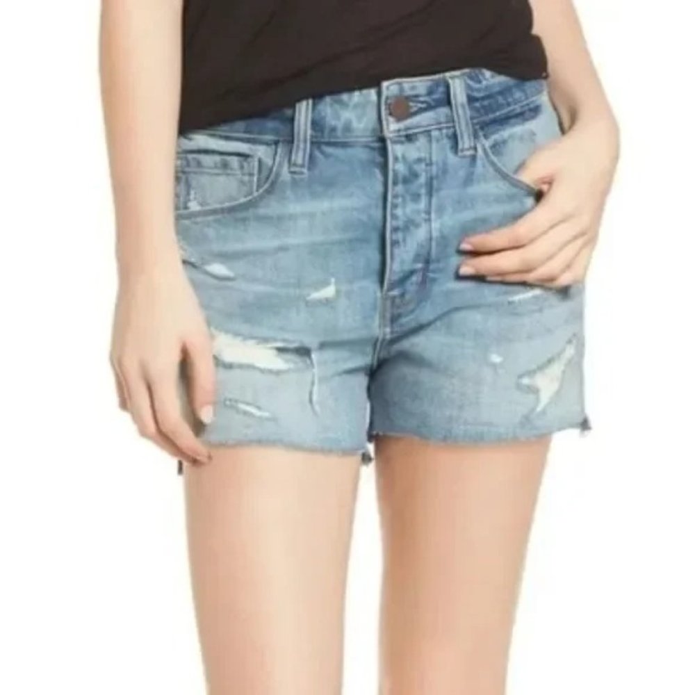 Treasure & Bond Foster Boyfriend High Rise Distressed Cutoff Shorts
